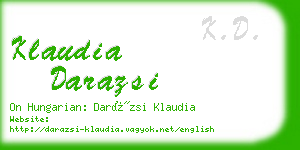 klaudia darazsi business card